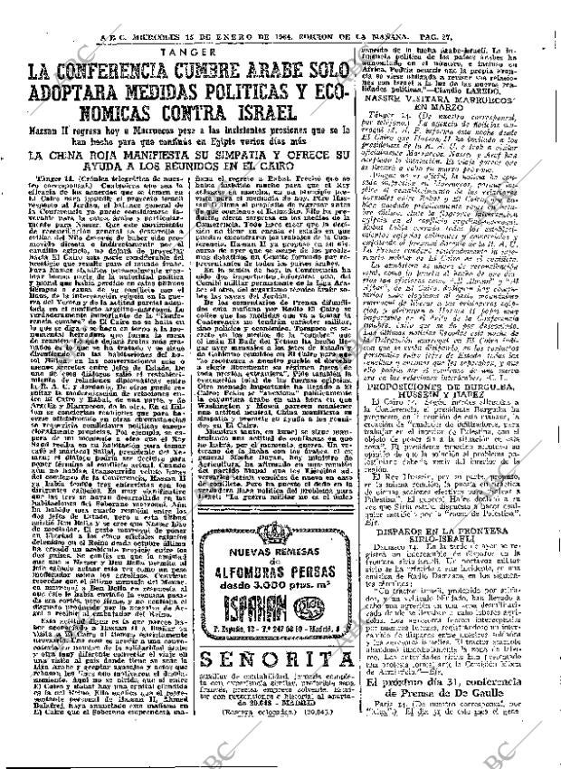 ABC MADRID 15-01-1964 página 27