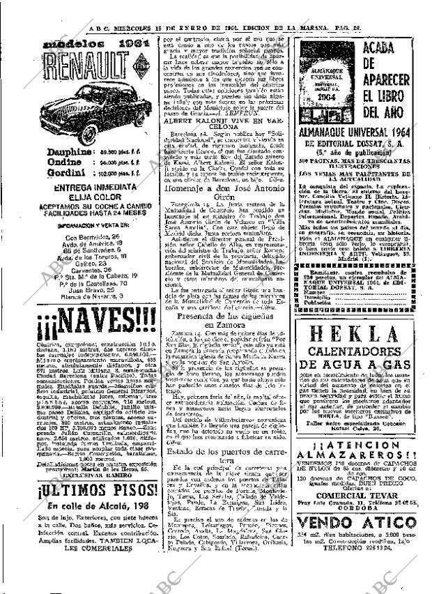 ABC MADRID 15-01-1964 página 38