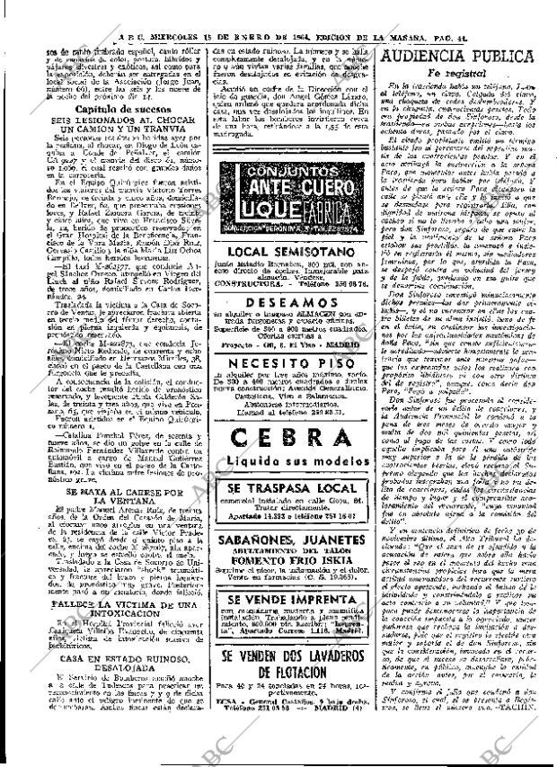 ABC MADRID 15-01-1964 página 44