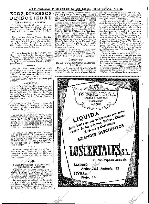 ABC MADRID 15-01-1964 página 47