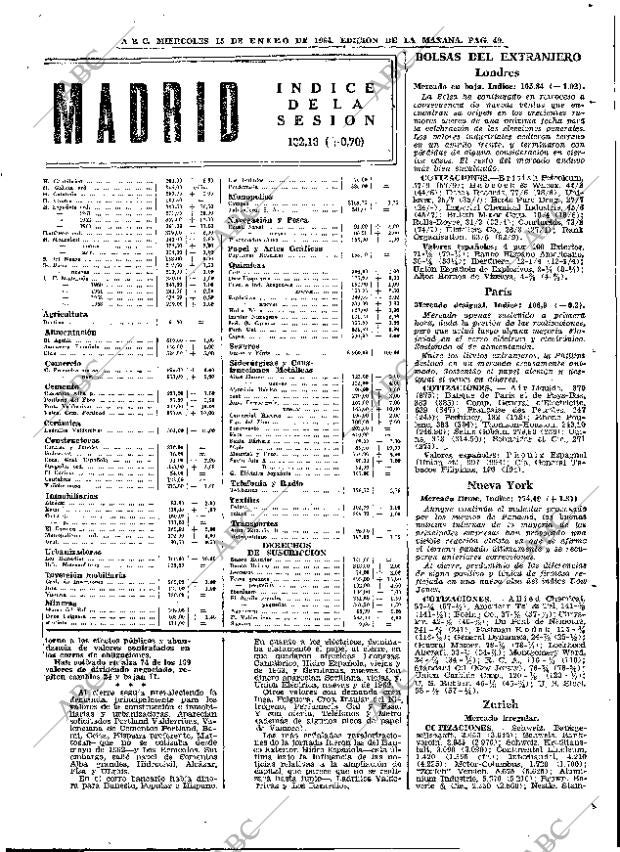 ABC MADRID 15-01-1964 página 49