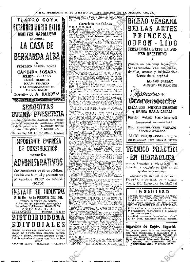ABC MADRID 15-01-1964 página 57