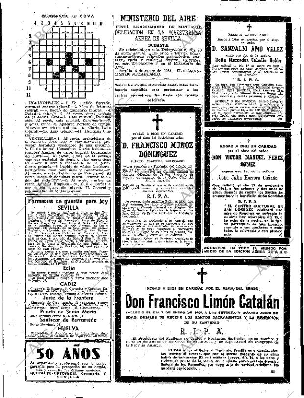 ABC SEVILLA 15-01-1964 página 40