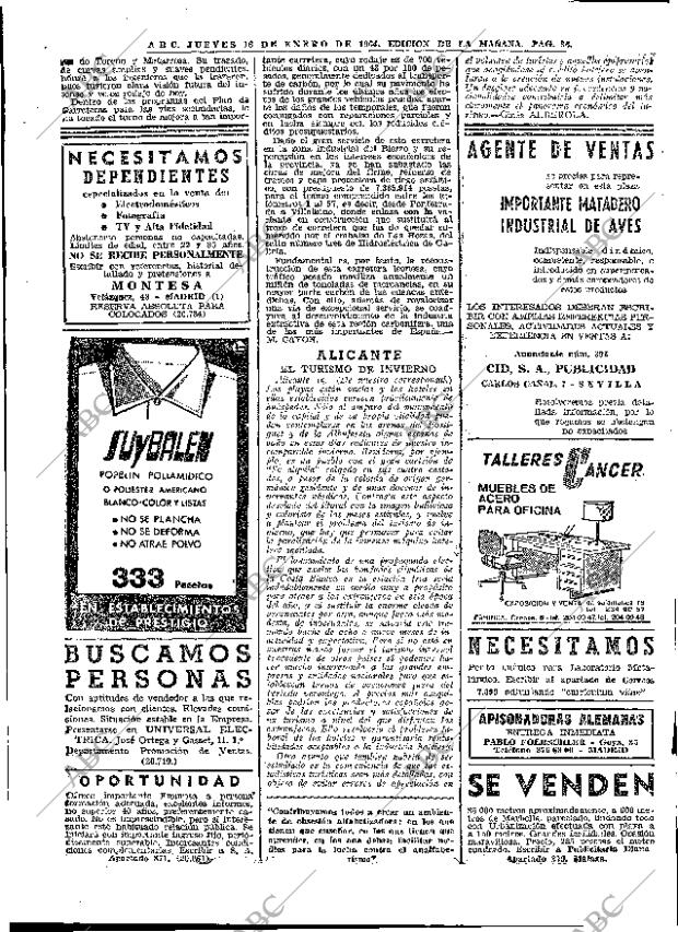 ABC MADRID 16-01-1964 página 36