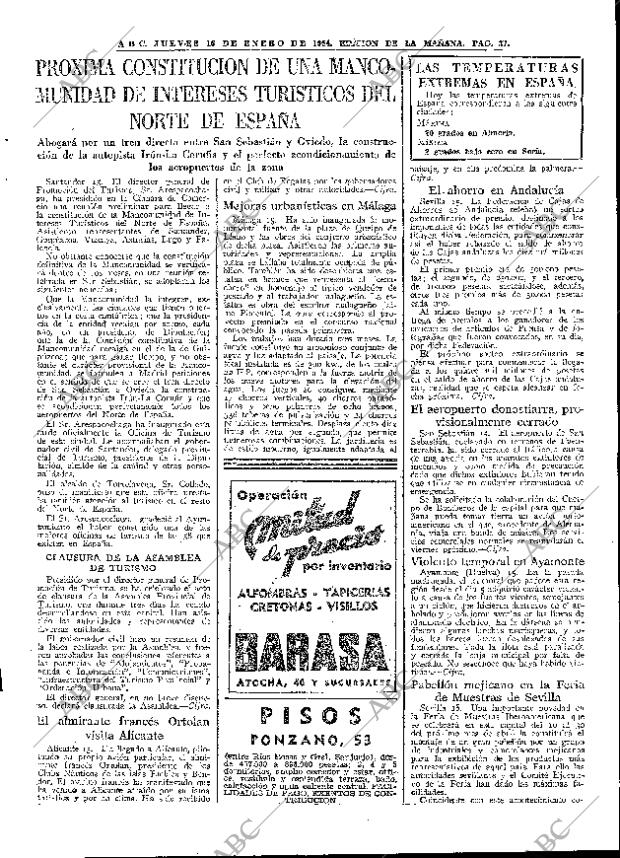 ABC MADRID 16-01-1964 página 37