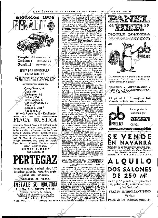 ABC MADRID 16-01-1964 página 46