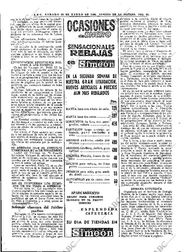 ABC MADRID 18-01-1964 página 40