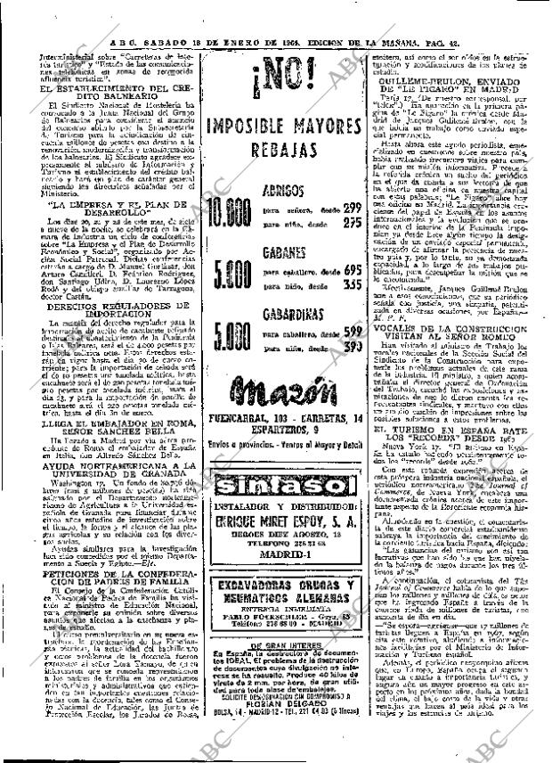 ABC MADRID 18-01-1964 página 42