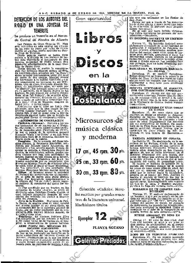 ABC MADRID 18-01-1964 página 44