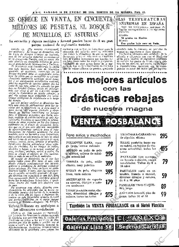 ABC MADRID 18-01-1964 página 45