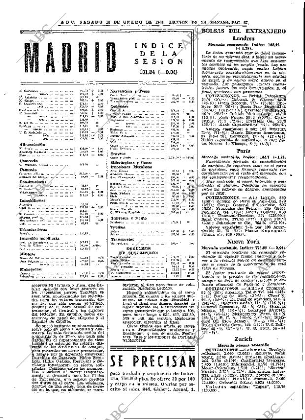 ABC MADRID 18-01-1964 página 57