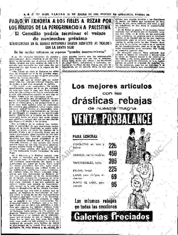 ABC SEVILLA 18-01-1964 página 23