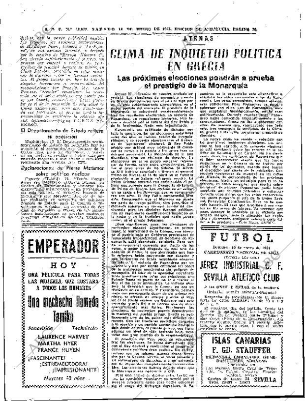 ABC SEVILLA 18-01-1964 página 26