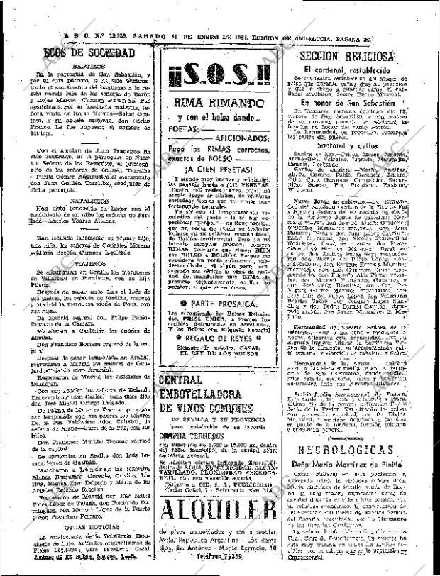 ABC SEVILLA 18-01-1964 página 36