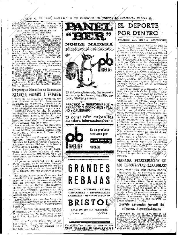 ABC SEVILLA 18-01-1964 página 42