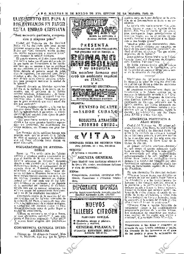 ABC MADRID 21-01-1964 página 40