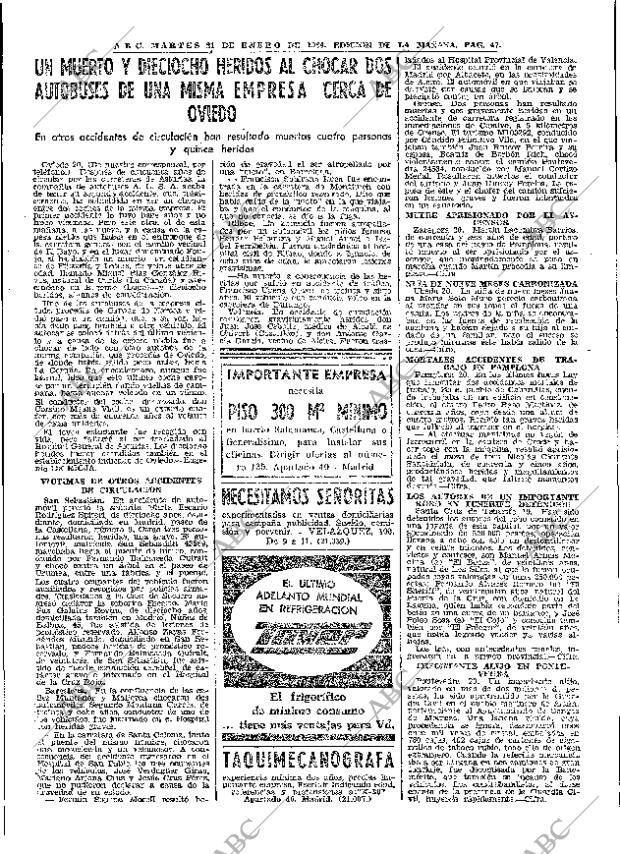 ABC MADRID 21-01-1964 página 47