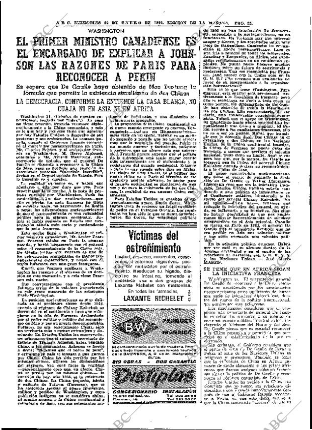 ABC MADRID 22-01-1964 página 25