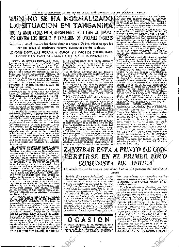 ABC MADRID 22-01-1964 página 27