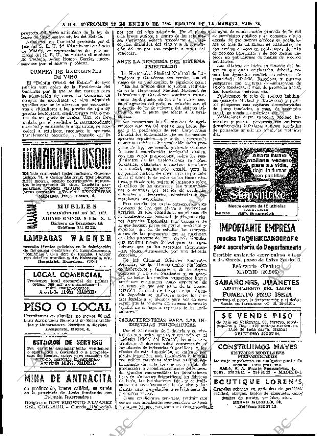 ABC MADRID 22-01-1964 página 34