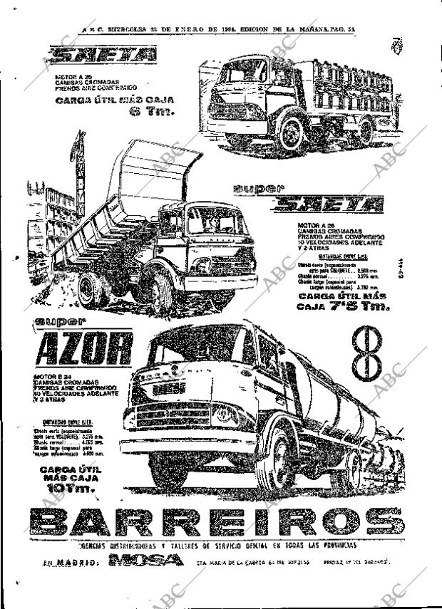 ABC MADRID 22-01-1964 página 54