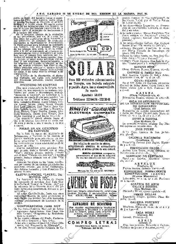 ABC MADRID 25-01-1964 página 54