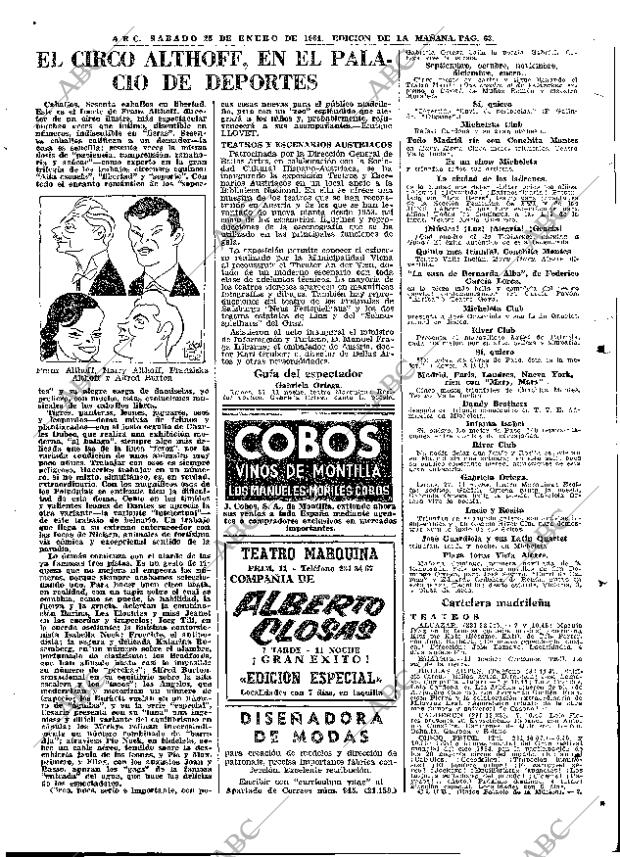 ABC MADRID 25-01-1964 página 63