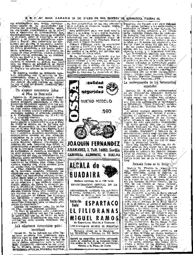 ABC SEVILLA 25-01-1964 página 22