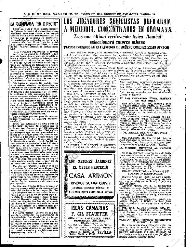 ABC SEVILLA 25-01-1964 página 39