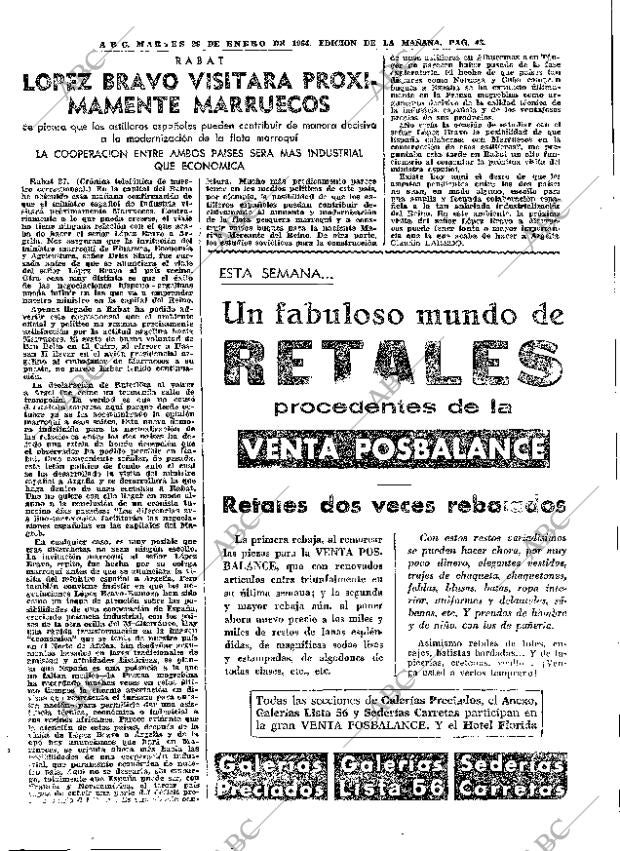 ABC MADRID 28-01-1964 página 43