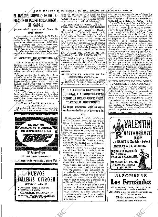 ABC MADRID 28-01-1964 página 44