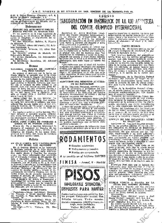 ABC MADRID 28-01-1964 página 61