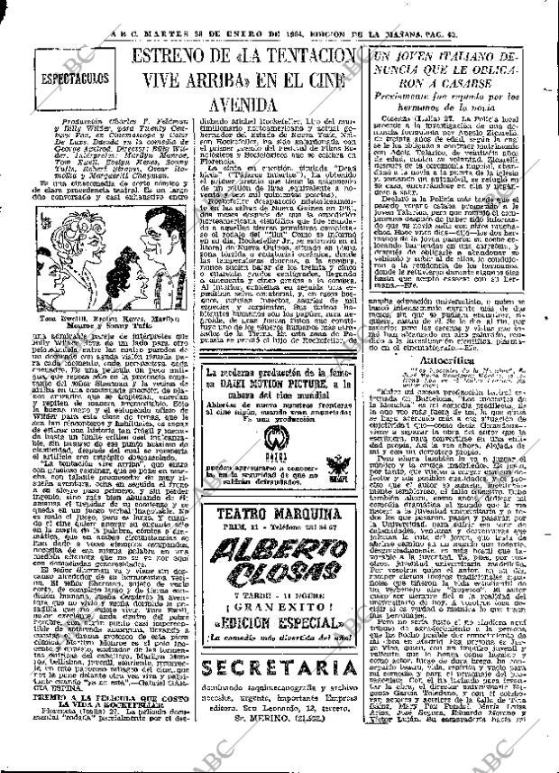 ABC MADRID 28-01-1964 página 63