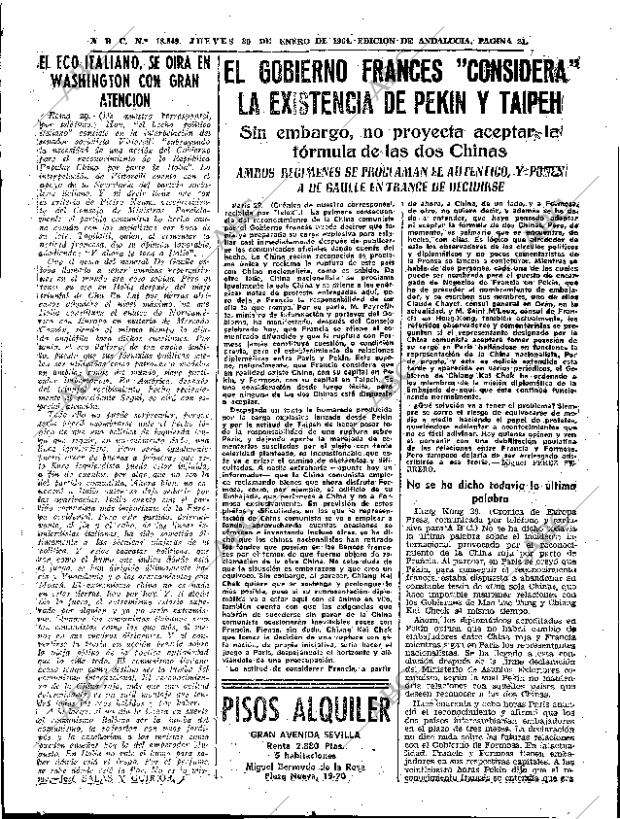 ABC SEVILLA 30-01-1964 página 21