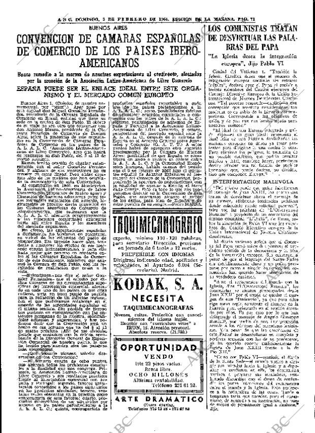 ABC MADRID 02-02-1964 página 71