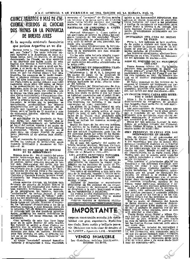 ABC MADRID 02-02-1964 página 72
