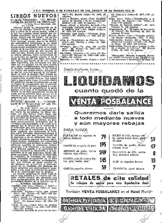 ABC MADRID 02-02-1964 página 83