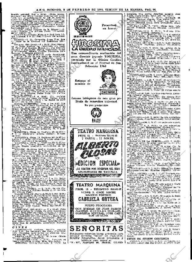 ABC MADRID 02-02-1964 página 96
