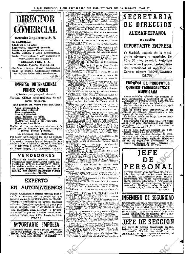ABC MADRID 02-02-1964 página 97