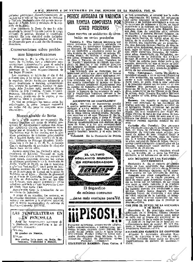 ABC MADRID 04-02-1964 página 42