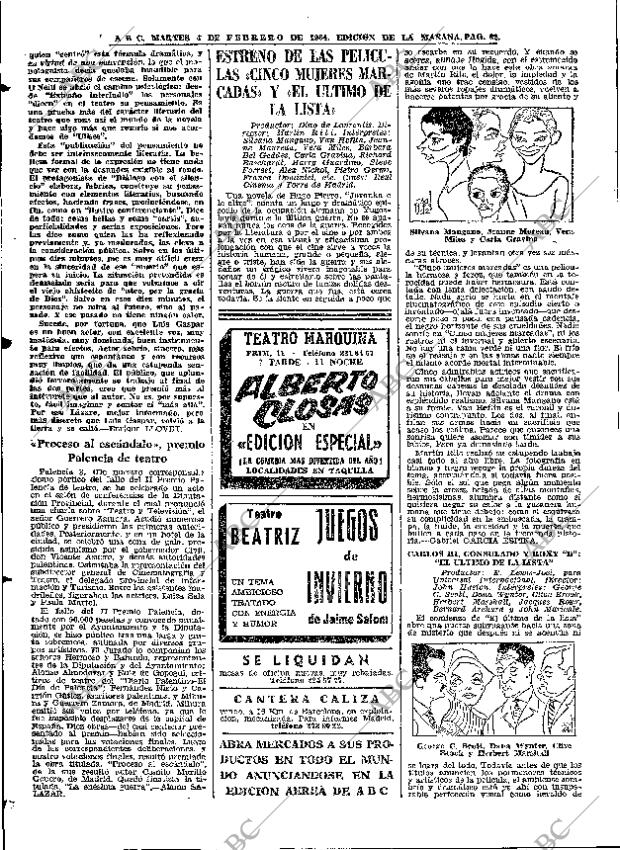 ABC MADRID 04-02-1964 página 62