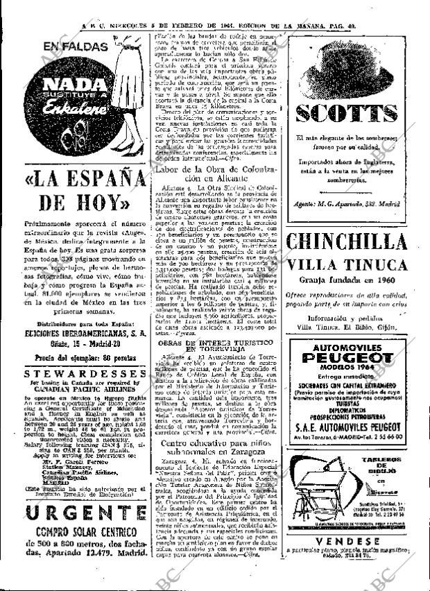 ABC MADRID 05-02-1964 página 40