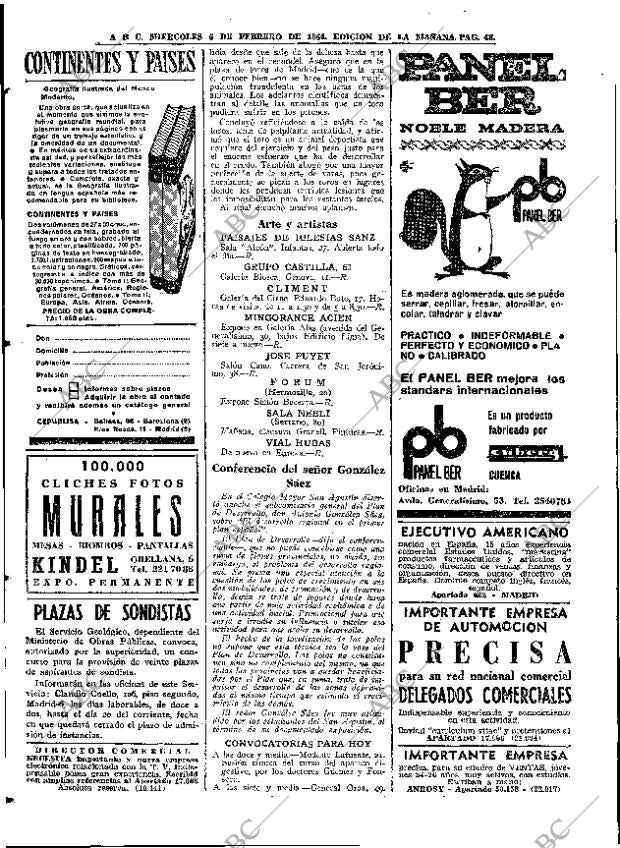 ABC MADRID 05-02-1964 página 48