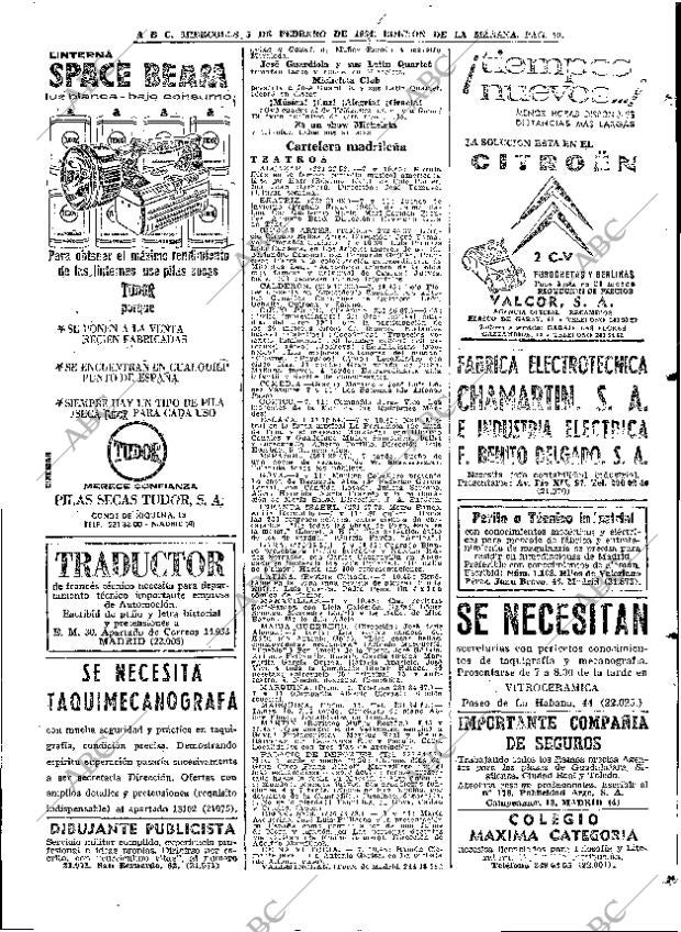 ABC MADRID 05-02-1964 página 59