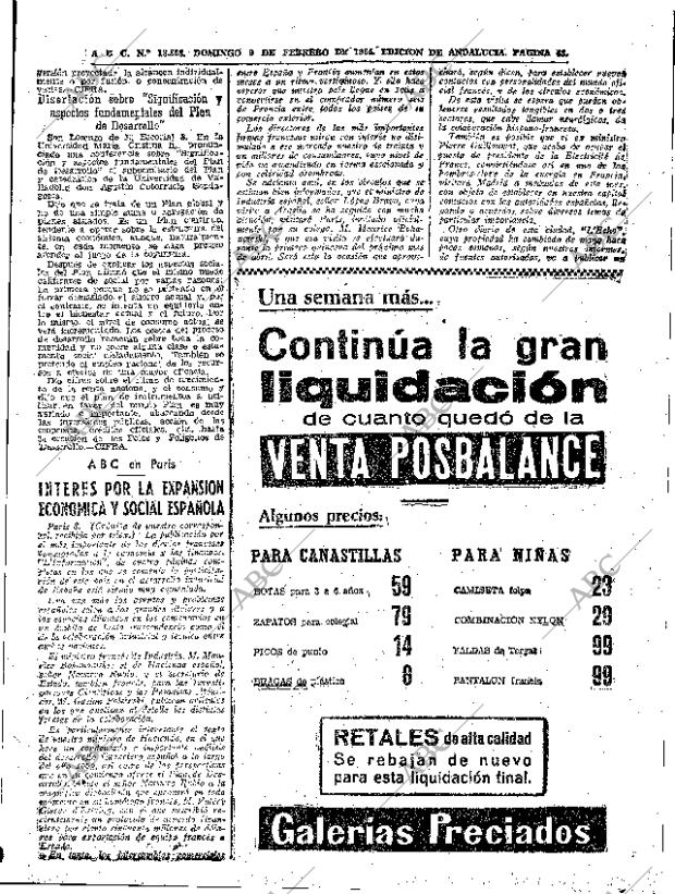 ABC SEVILLA 09-02-1964 página 43