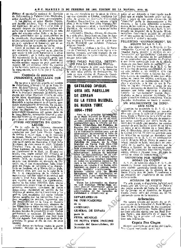 ABC MADRID 11-02-1964 página 48