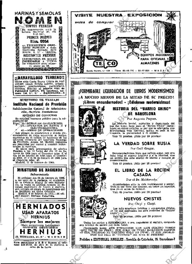 ABC MADRID 11-02-1964 página 74