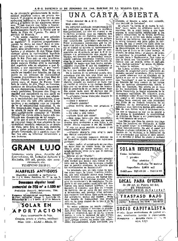 ABC MADRID 16-02-1964 página 64