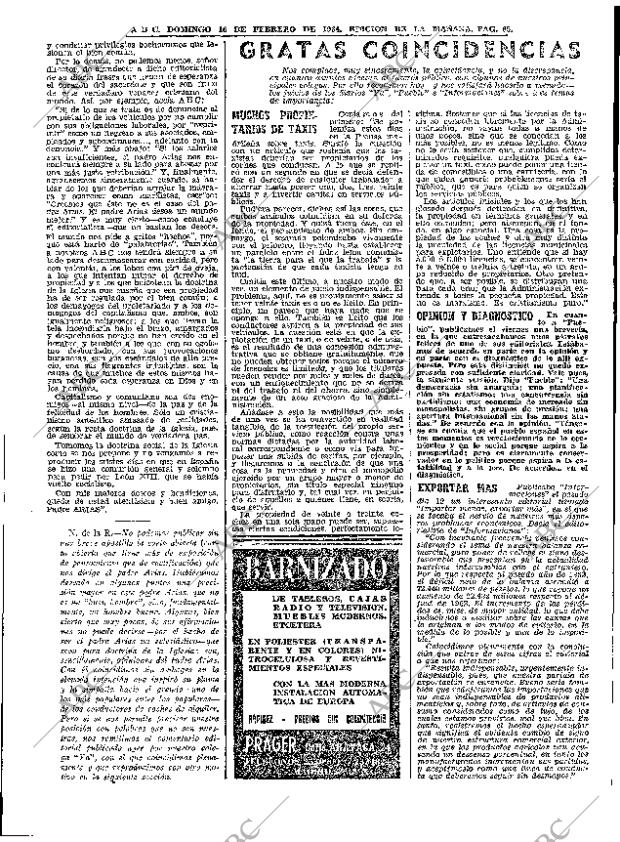 ABC MADRID 16-02-1964 página 65