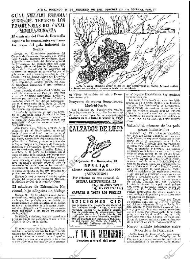 ABC MADRID 16-02-1964 página 77